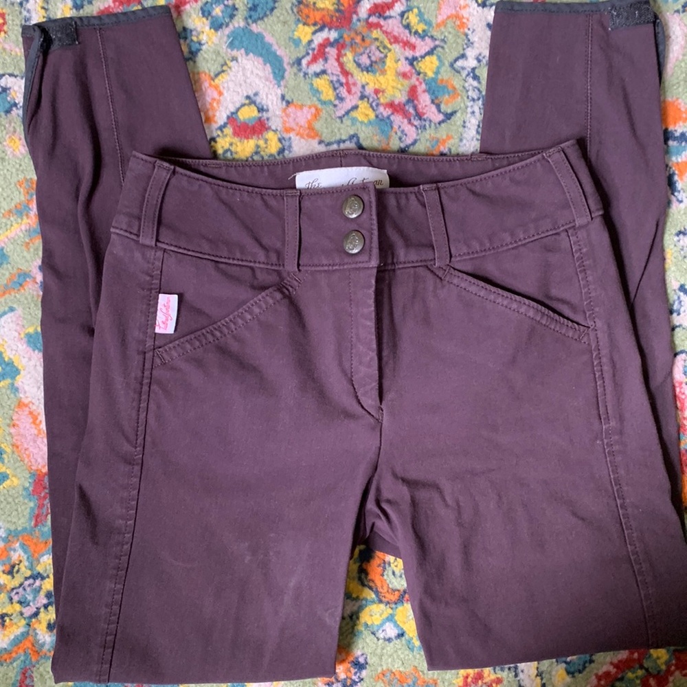 Tailored Sportsman Girls Breeches Size 10 Plum Purple Knee Patch